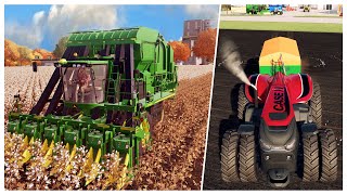 Using Self-Driving Farming Technology to Farm Cotton - Farming Simulator 22 screenshot 5