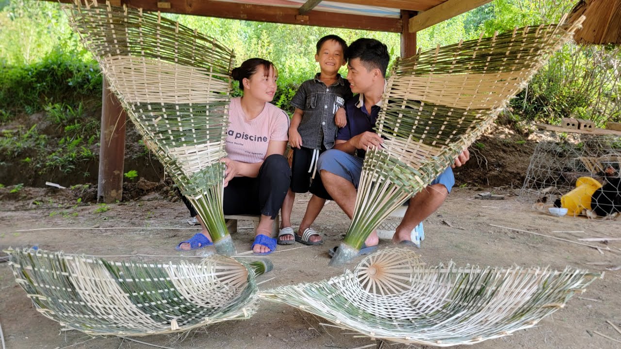 Join Ba family in weaving bamboo baskets to make fish traps - cook with ...