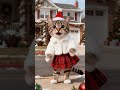 Cute Cat Dances in Christmas Costume 🌟Tips for Dressing Your Cat Up✨Merry Christmas🎀#catshorts