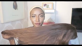 طريقة لبس وتعديل الباروكه من موقع نشري ونصائح للعناية بالبواريك How to put on a wig from nashri.com