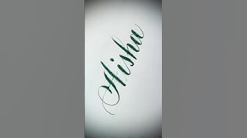 Copperplate calligraphy, tutorial: how I write your name #aisha