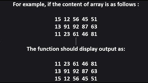 2D Array Problem 5 || CBSE Class 12 Computer Science