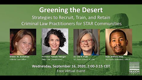 Greening the Desert: Strategies to Recruit, Train,...