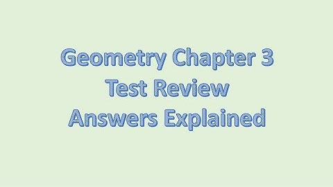 Chapter 3 Test Review Answers Explained