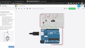 Circuit design Start Simulating  @ Tinkercad