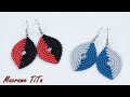 Macrame earrings tutorial | HOW TO MAKE TWO-COLOR EARRINGS EASY AND FAST