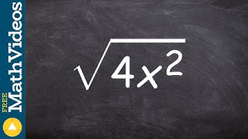 Learn how to take the square root of an expression evenly, root(4x^2)