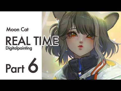 Moon Cat RealTime part06 [Digital Painting]
