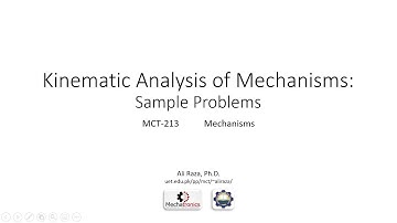 Kinematic Analysis of Mechanisms: Solved Problems