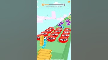 Stair Runner 2048 Run & Merge (android) level 9 #2048game #2048balls #2048