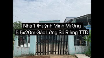 Nhà 1/Huynh Minh Mương 5,5x20 Có Gác Lửng Xã Tân Thạnh Đông,Củ Chi