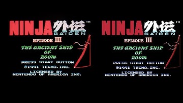 Ninja Gaiden 3 on CRT and Raw Pixels, NES game, released in 1991.