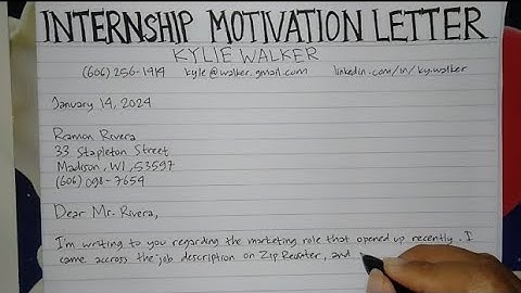 How To Write A Motivation Letter for Internships Step by Step Guide | Writing Practices