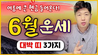 [띠별 운세] 양력 6월, 드디어 큰 재물운이 들어오는 대박나는 띠 3가지 💰💰