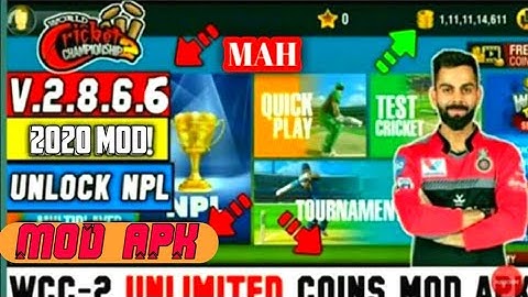 WCC2 MEGA MOD APK VERSION 2.8.6.6 UNLIMITED COINS & NPL AUCTION UNLOCK MAH GAMING CHANNEL