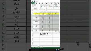 اختصار مهم جدا للجمع في الاكسل  !!#Excel #excel  #اكسل #اكسبلور #تعلیم_اکسل