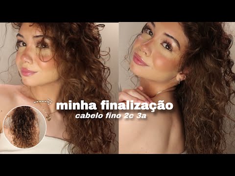 Como eu finalizo meu cabelo super fino ondulado 2c 3a| com muita definição e volume ✨👩🏽‍🦱