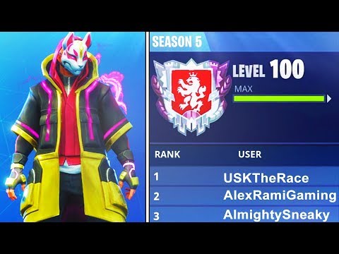WORLDS FIRST LEVEL "100" IN FORTNITE BATTLE ROYALE SEASON 5! WORLDS FIRST LIVE (FORTNITE)