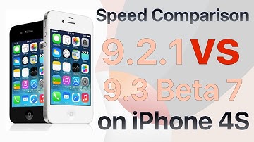 iPhone 4S iOS 9.2.1 vs iOS 9.3 Beta 7 / Public Beta 7 Build #13E5233a Speed Comparison