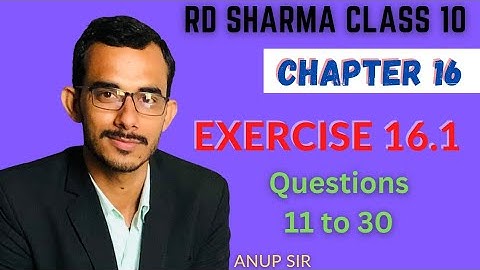 Exercise 16.1 Q11 to Q30 RD Sharma class 10 | Chapter 16 Probability RD Sharma class 10 maths