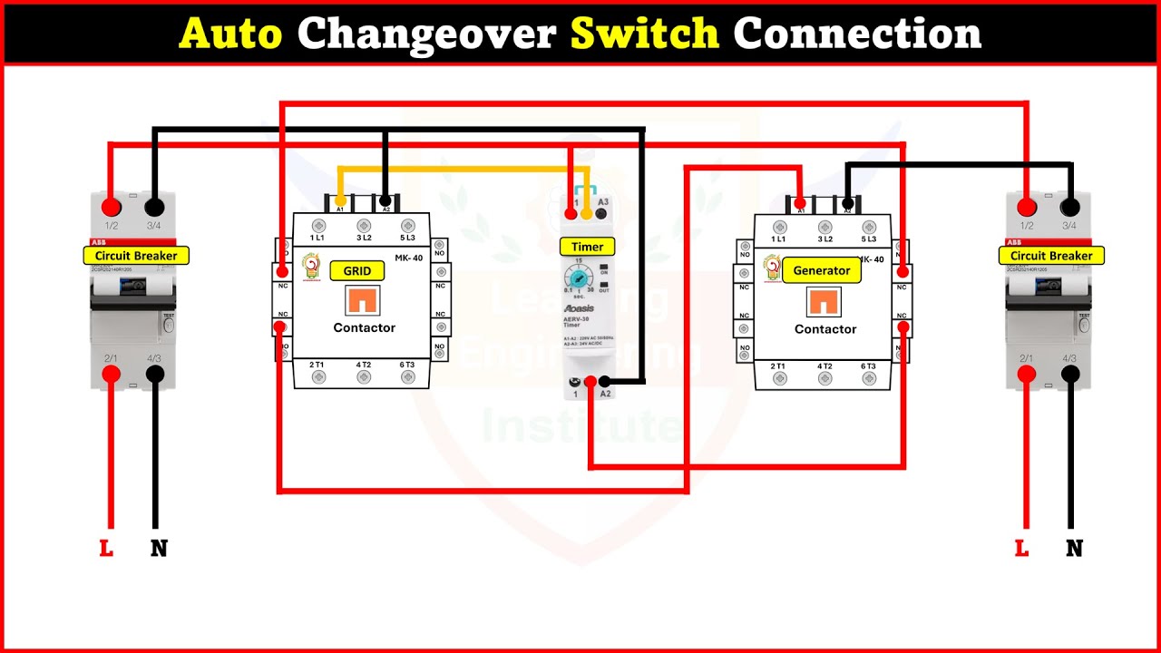 Auto Changeover Switch Connection @LearningEngineering - YouTube
