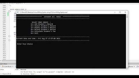 School Billing System using C