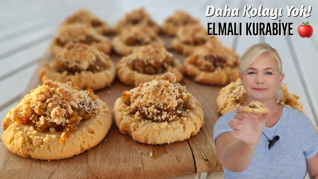 Daha kolayı yok! Elmalı tart tadında Elmalı kurabiye
