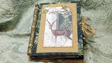 Rustic Winter Twig Bound Journal