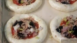 Mini pizza au thon et olives خبيزات بالتونة و الزيتون