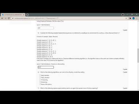 An Introduction to Artificial Intelligence Week 11 Quiz | Assignment 11 Solution | NPTEL 2021