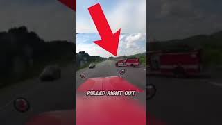 Fire Truck Almost Causes A Bad Crash