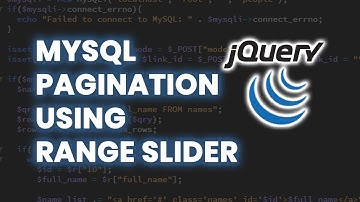 MySQL Pagination using Range Slider and jQuery