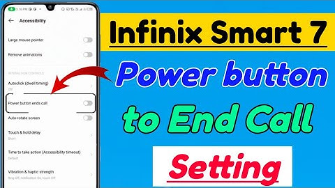 Infinix Smart 7 me Power button se Call cut kaise kare | Infinix smart 7 power button to end call
