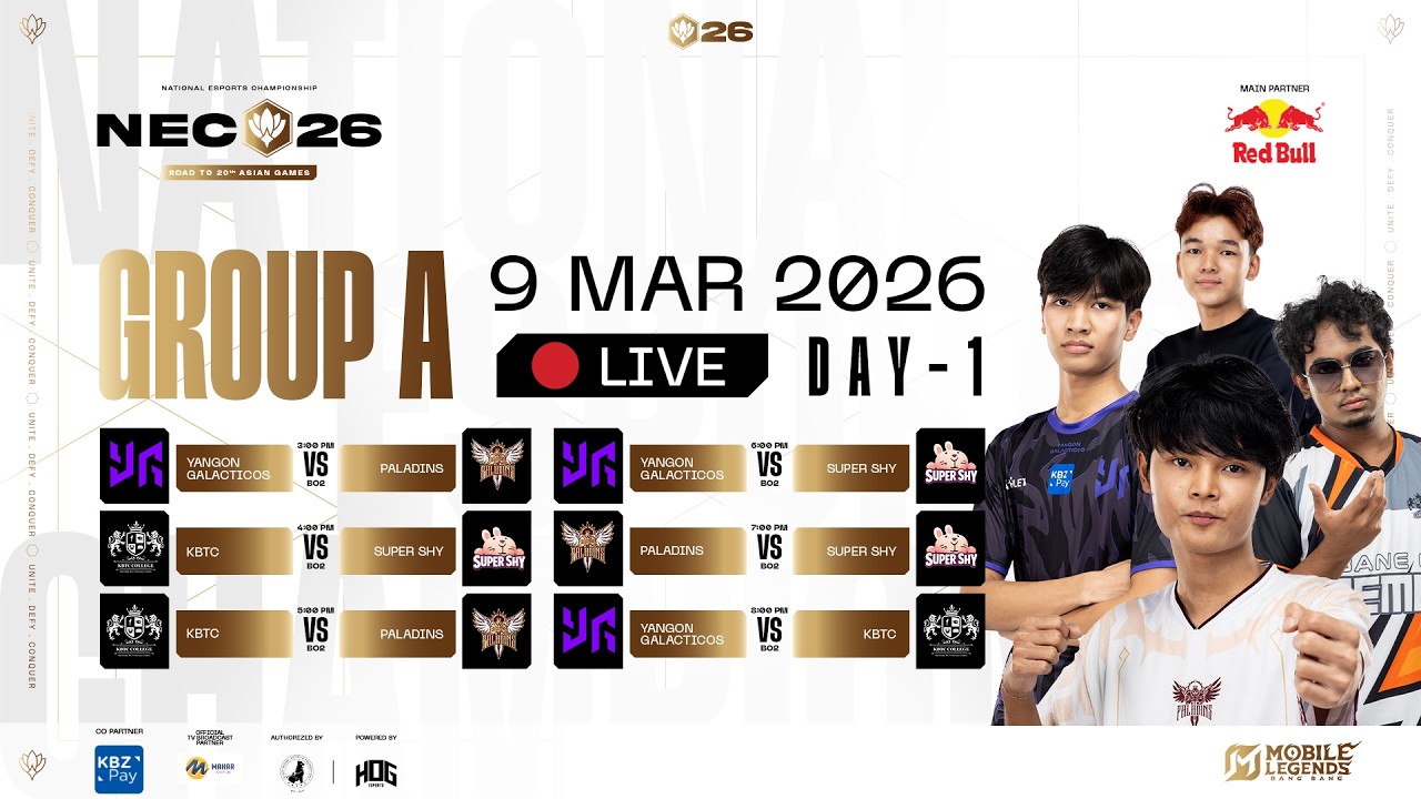 NEC26 MLBB – Group Stage Day 1