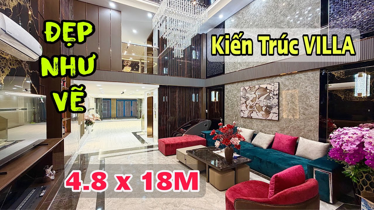 Nhà Phố Kiến Trúc VILLA Tại Gò Vấp | Ngang 4.8M x 18M HIẾM CĂN Có Thang Máy Phòng Master Đẹp Say Đắm