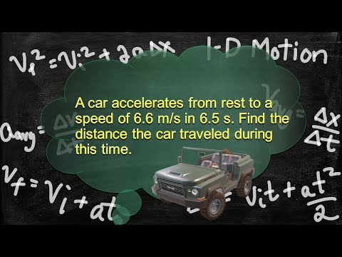 Physics Problem Solver Walk-through Follow Along 1-D Motion Constant Acceleration Displacement 2