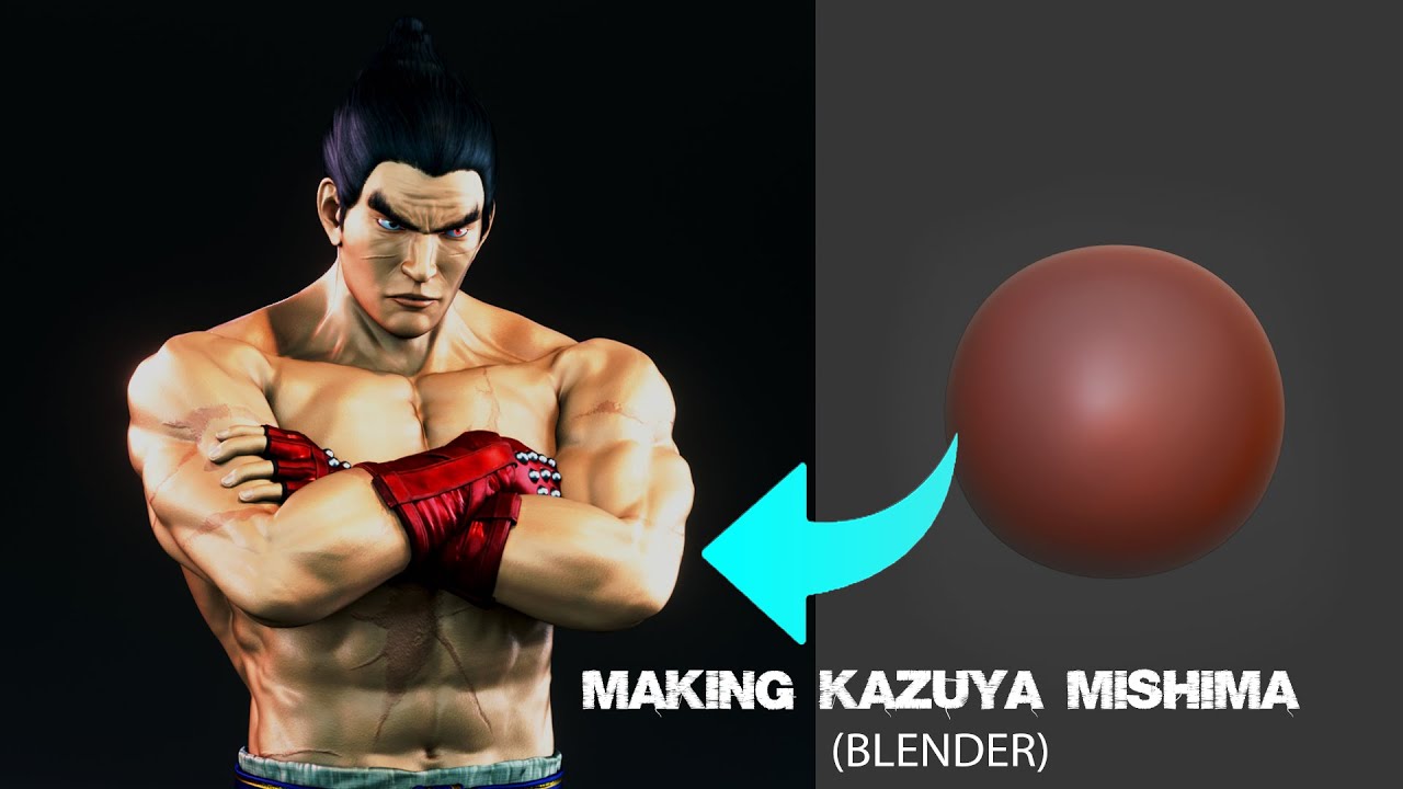 Realistic Fully Rigged Kazuya Mishima 3D Character Model 3D model rigged