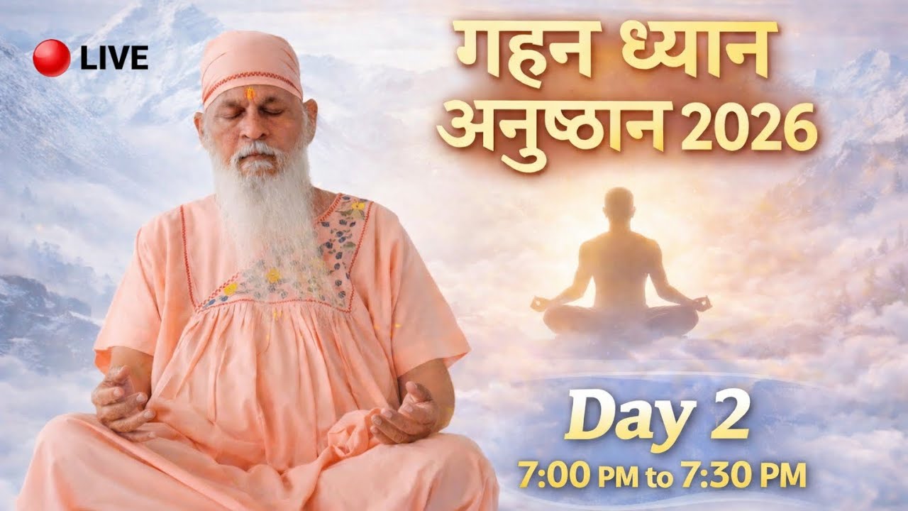 Day 2 | 🔴 LIVE | Gahan Dhyan Anusthan 2026 | Shri Shivkrupanandswami
