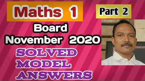 SSC Maths 1 Board November 2020 Part 2 Solved Model Answer  Semi , English Medium Maharashtra