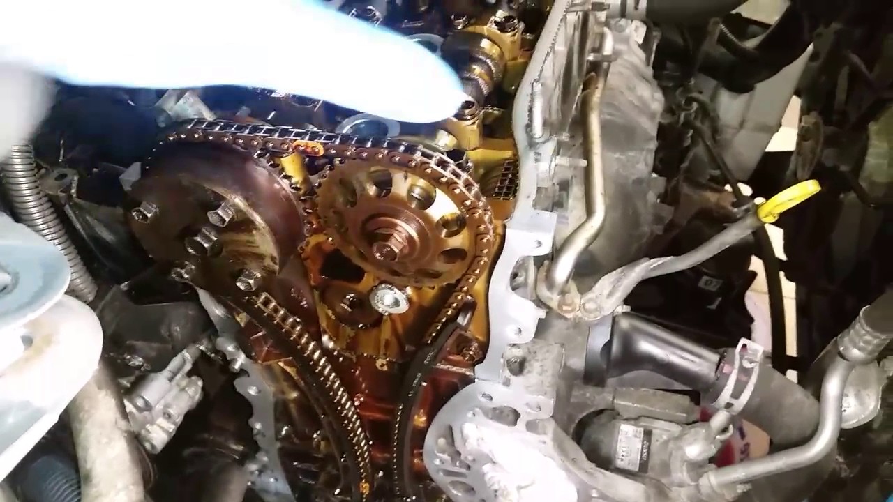 2002 Toyota Camry 2.4L Timing Cover Removal - YouTube