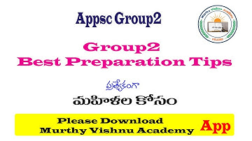 Appsc Group2 Preparation Tips ( women Special ) | Appsc Group2 | Murthy Vishnu Academy