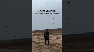 never give up 💀📈 #army #military #para #paratroopers #specialforces #commando #NDA #indianairforce