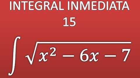 Integral inmediata - Ejemplo 15