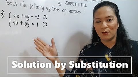 Solving Systems of Linear Equations Using Substitution Method II Substitution Method II Mama Lou