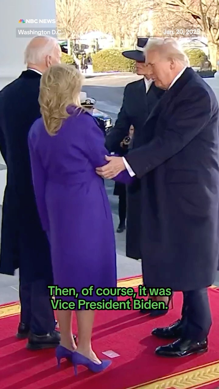 The Bidens welcome the Trumps back to the White House