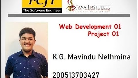 JavaScript 2D Game Development - Java Institute for Advance Technology - K.G. Mavindu Nethmina