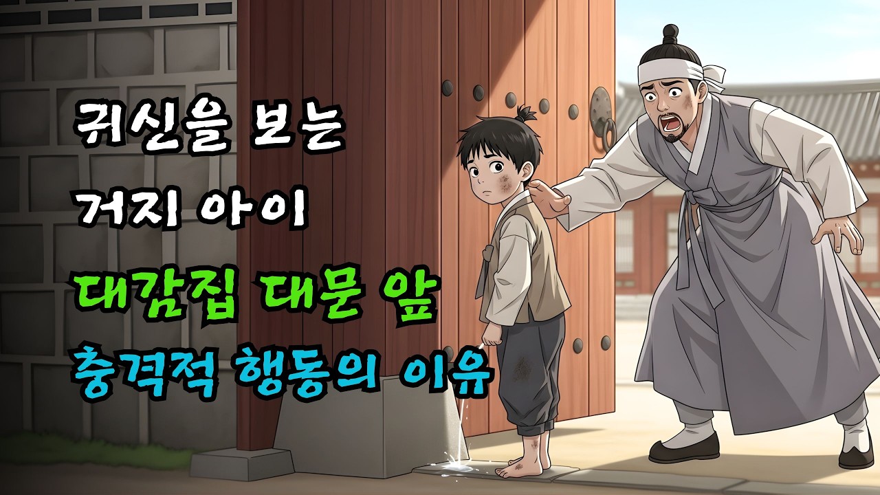 귀신을 보는 거지 아이, 대감집 대문 앞에서 벌어진 충격적인 행동의 이유 | 옛날이야기·민담·설화 - YouTube
