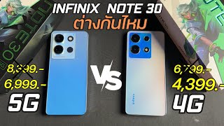 รีวิว เปรียบเทียบ Infinix Note 30 5G VS Infinix Note 30 4G ตัวไหนคุ้ม ตัวไหนเล่นเกมดี จากผู้ใช้จริง