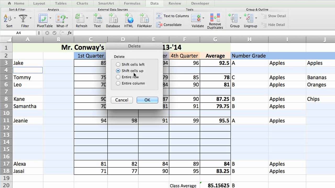 How to Eliminate Blank Cells in an Excel Spreadsheet : Microsoft Excel ...