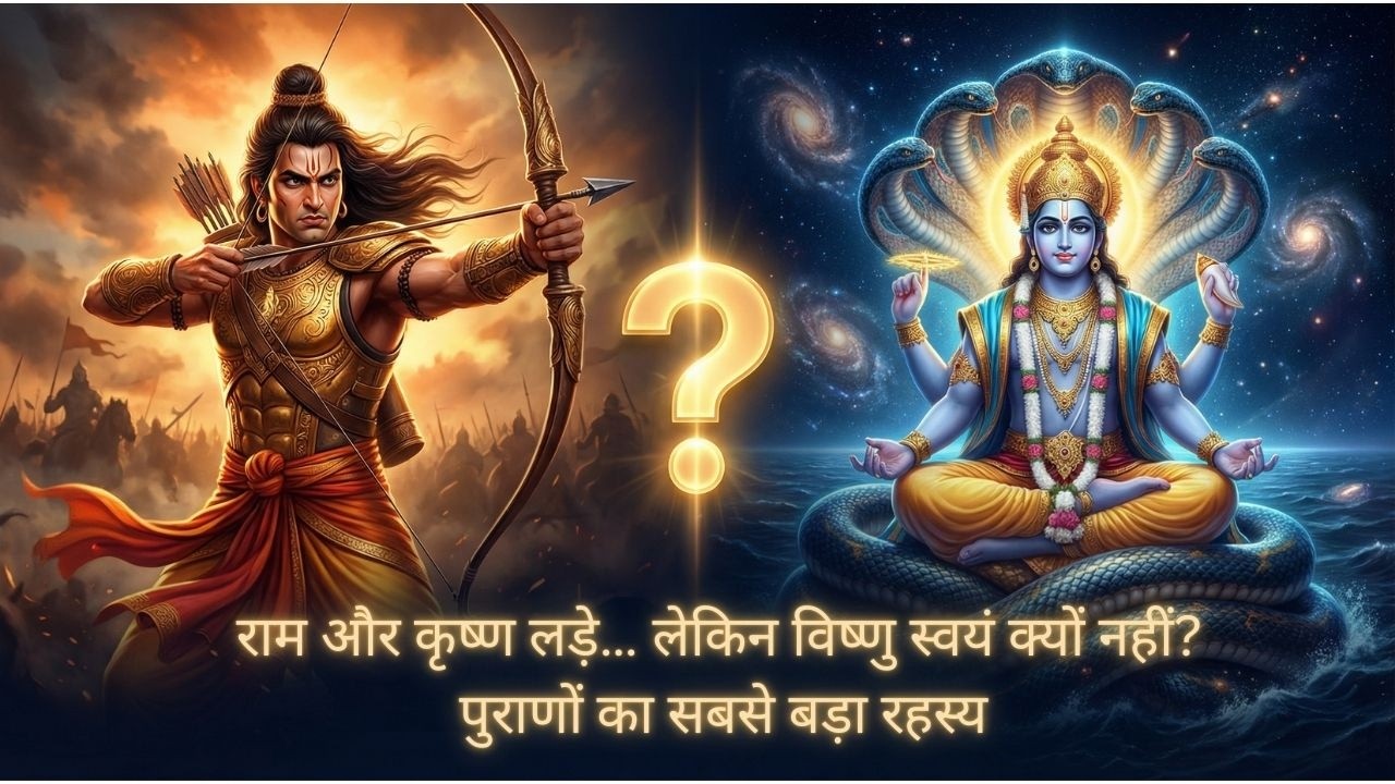 राम और कृष्ण लड़े… लेकिन विष्णु स्वयं क्यों नहीं? | पुराणों का सबसे बड़ा रहस्य